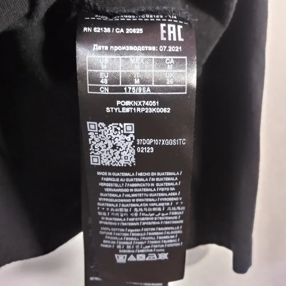 Guess Black Embroidered Westin Devil Long Sleeve Crew Neck Size M - Picture 7 of 8